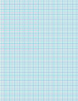 Blue millimeter graph paper grid seamless pattern. vector