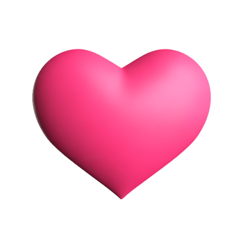 pink heart 3d rendering icon illustration png