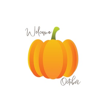 Welcome October poster vector