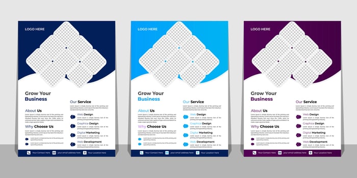 Modern Business Flyer Template Free Vector