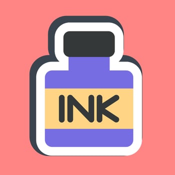 Sticker ink. Indonesian general election elements. Good for prints, posters, infographics, etc. vector