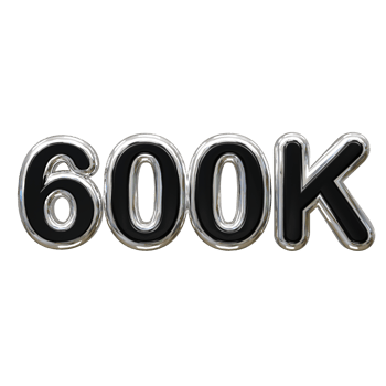 600k text effect 3d rendering illustration element png