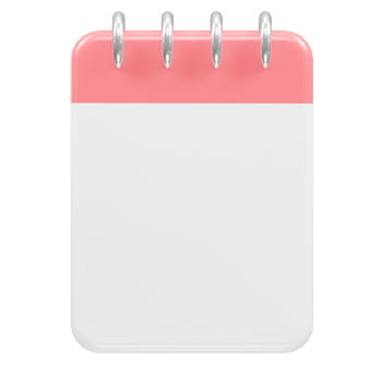 Notebook icon 3d render illustration transparent png