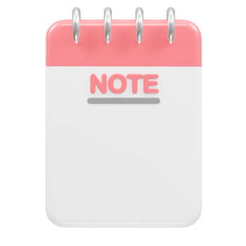 Notebook icon 3d render illustration transparent png