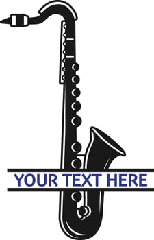 Saxophone Monogram Vector File