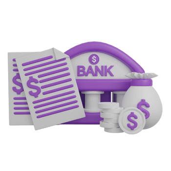 3d rendering of financial icons png