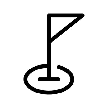 Golf Course Icon Vector Symbol Design Illustration