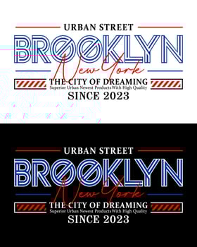 Brooklyn typography slogan urban style, for t-shirt, posters, labels, etc. vector
