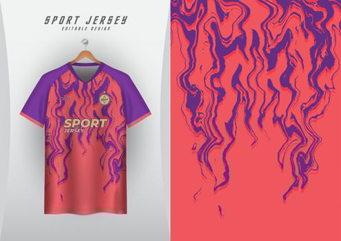 Backgrounds for sports jersey, soccer jerseys, running jerseys, racing jerseys, water wave pattern, purple pink vector