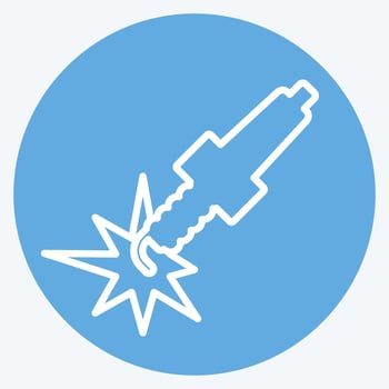 Icon Spark Plug. related to Car ,Automotive symbol. blue eyes style. simple design editable. simple illustration vector