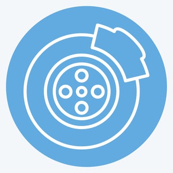 Icon Brake. related to Car ,Automotive symbol. blue eyes style. simple design editable. simple illustration vector