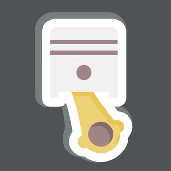 Sticker Piston. related to Car ,Automotive symbol. simple design editable. simple illustration vector
