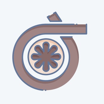 Icon Turbine. related to Car ,Automotive symbol. doodle style. simple design editable. simple illustration vector