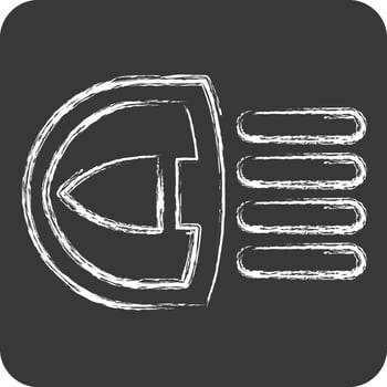 Icon Light. related to Car ,Automotive symbol. chalk Style. simple design editable. simple illustration vector