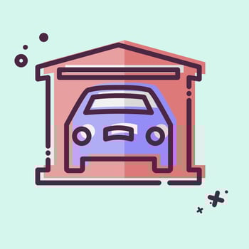 Icon Garage. related to Car ,Automotive symbol. MBE style. simple design editable. simple illustration vector