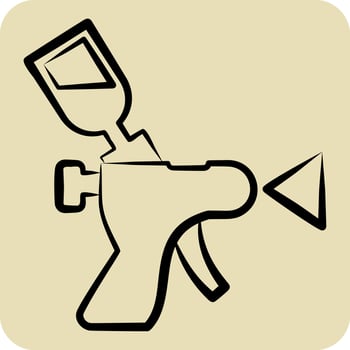 Icon Painting. related to Car ,Automotive symbol. hand drawn style. simple design editable. simple illustration vector