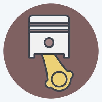 Icon Piston. related to Car ,Automotive symbol. color mate style. simple design editable. simple illustration vector