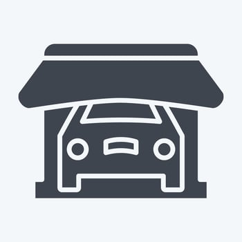 Icon Shop. related to Car ,Automotive symbol. glyph style. simple design editable. simple illustration vector