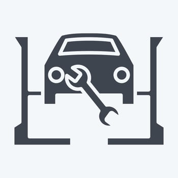 Icon Service. related to Car ,Automotive symbol. glyph style. simple design editable. simple illustration vector
