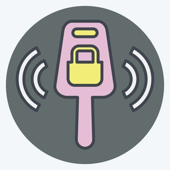 Icon Key. related to Car ,Automotive symbol. color mate style. simple design editable. simple illustration vector