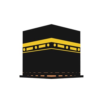 Makkah Illustration Element Vector . Mecca Illustration . kaaba Element Vector