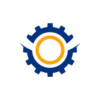 Gear Logo Element Vector . Modern Gear Business Icon Logo .