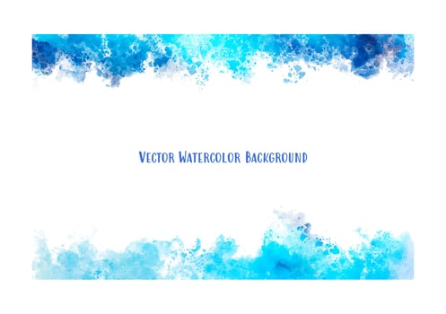 watercolor splash background -blue vector