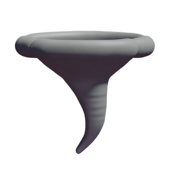 tornado 3d rendering icon illustration png