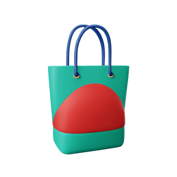 plastic bag 3d rendering icon illustration png