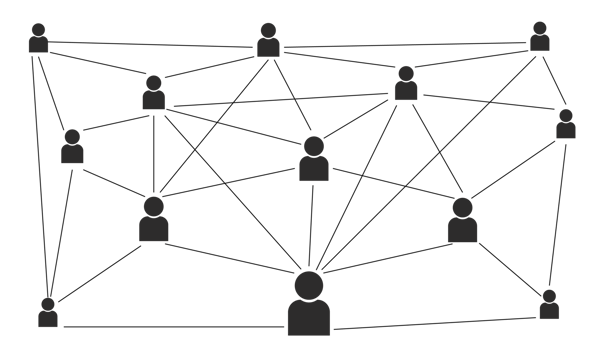 Connecting people. Social network concept. Used for presentations in business png