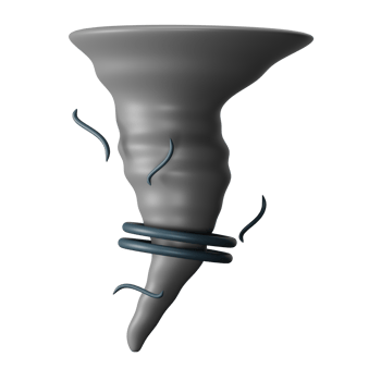 Tornado 3D Render Icon Illustration png