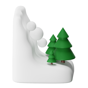 Avalanche 3D Render Icon Illustration png