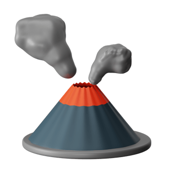 Volcano 3D Render Icon Illustration png