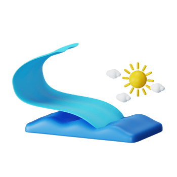 Sea 3D Render Icon Illustration png