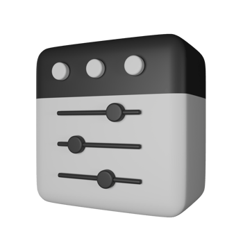 Music Controller 3D Render Icon Illustration png