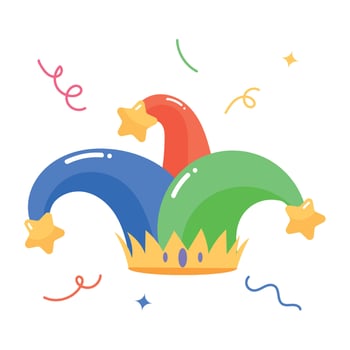 Trendy Jester Hat vector
