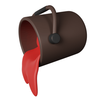 Paint Bucket 3D Render Icon Illustration png