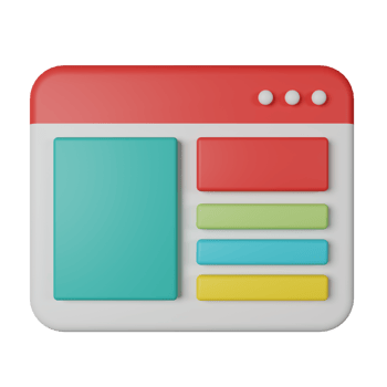 Layout 3D Render Icon Illustration png