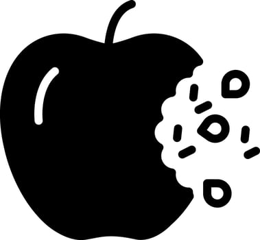 solid icon for bite vector