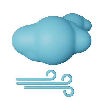 Windy 3D Render Icon Illustration png