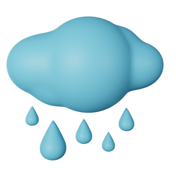Heavy Rain 3D Render Icon Illustration png