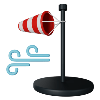Wind Socket 3D Render Icon Illustration png