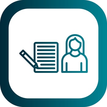 Writer Vector Icon Design