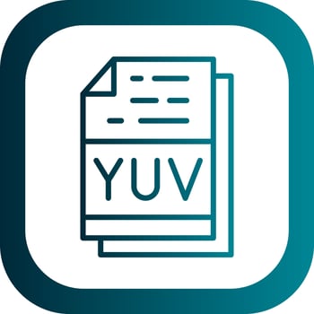 YUV File Format Vector Icon Design