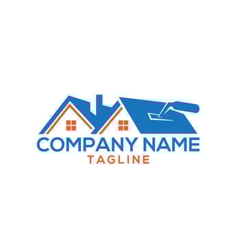 real estate home property repair logo design vector