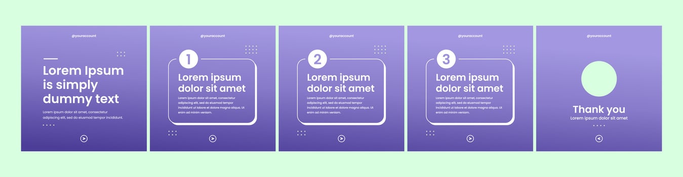 editable carousel template for social media vector