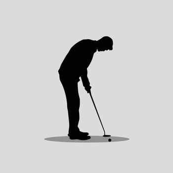 Golf ball playing vector