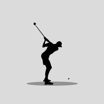 Golf ball playing vector