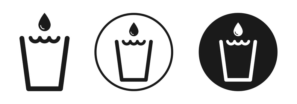 Water Icon Verctor . Drop Water Element . Water Icon with Outline vector