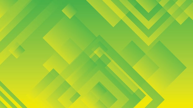 Abstract green and yellow gradient background with rectangle lines vector